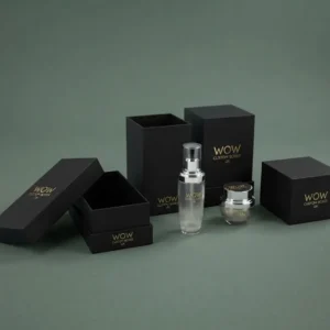 Black Cosmetic Boxes with Foil