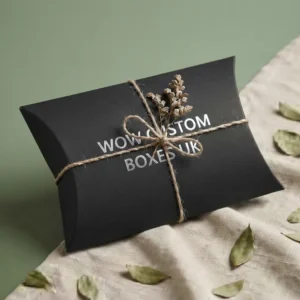 Black Pillow Boxes with Foil