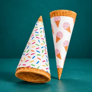 Clean White Cone Sleeve Printing