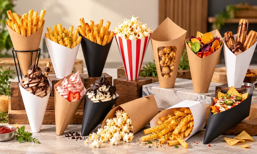 Custom Cone Sleeves | Kraft, Fries & Ice Cream Sleeves