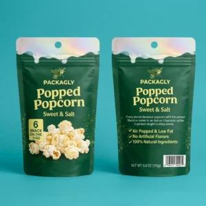Custom Popcorn Mylar Bags with Window
