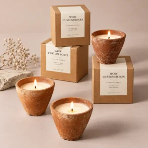Kraft Candle Boxes with Logo Printing