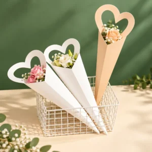 Plain White Cone Wrap Packaging