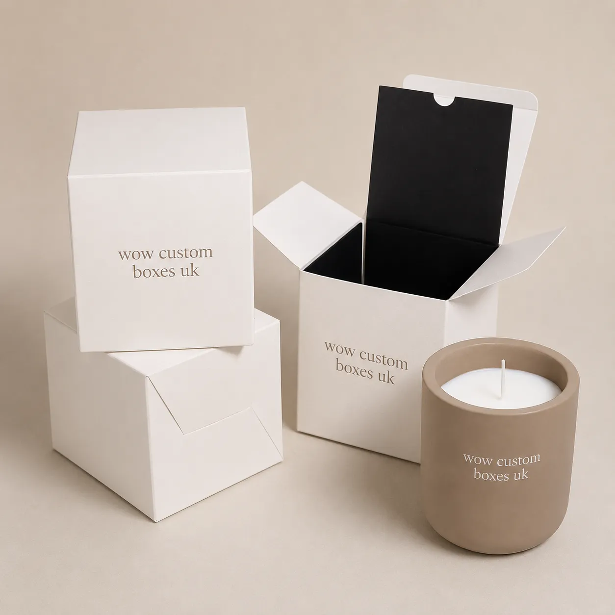 White Candle Boxes